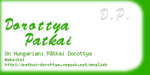 dorottya patkai business card