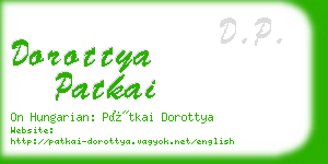 dorottya patkai business card